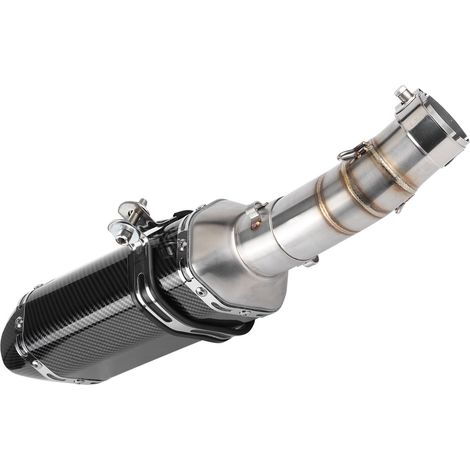 Échappement MidPipe Fibre de Carbone Silencieux Slip-On avec DB Killer pour Kawasaki Ninja 400 Z400 2018-2020 (1/5)