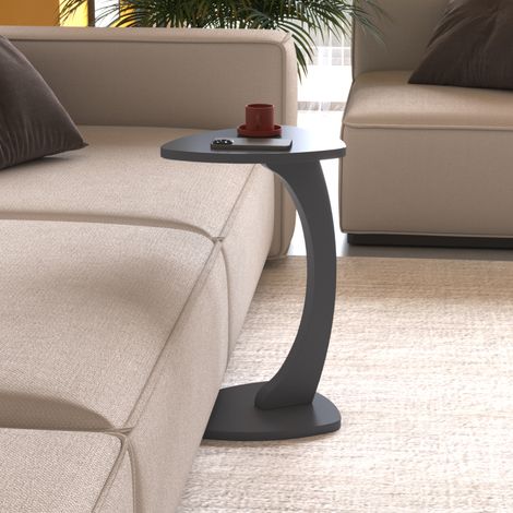 Mesa auxiliar Klinerg con 4 ruedas 40x37x56 cm - Gris [en.casa]