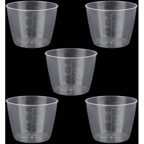 Lot de 5 Tasse à Mesurer Riz, 160 ml Verre Doseur Cuisine, Doseur pour Cuiseur à Riz, Verre Doseur en Plastique Transparentes, pour la Cuisine Les Ingrédients Secs et Liquides pour Mesurer (1/5)