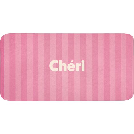 TAPIS DE BAIN Rayé - Rose - Chéri 120x60 cm