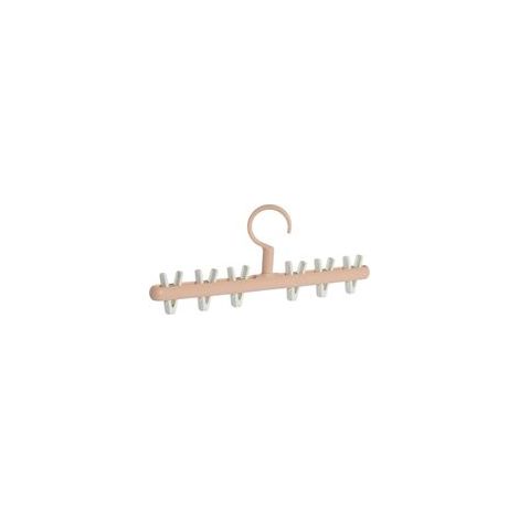 Cintre pour chaussettes avec 6 clips détachables, rotation 360°, rose – (1/5)