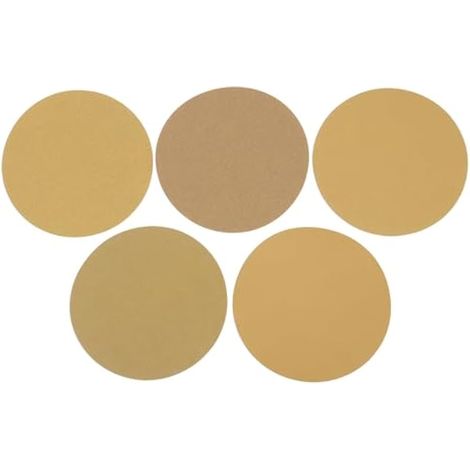 50 pièces papier abrasif doré 6 pouces, oxyde d'aluminium, grains 80/100/150/180/320, pour auto et marine (1/5)