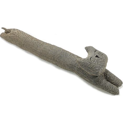 Paraspiffero per Porte e Finestre 85 cm Gatto Peluche 100% Antispiffero parafreddo in Tessuto Poliestere imbottito Decorativo Gattino in Peluche