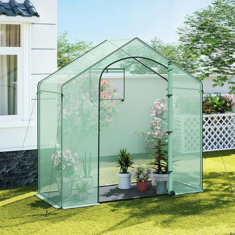 WOLTU Small Greenhouse, Walk in Greenhouse, Garden Greenhouse, 200x80x200cm, Green