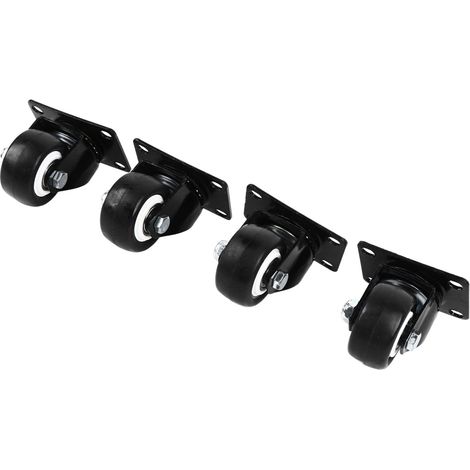4pcs roulettes pivotantes 2.5 pouces 360 degres rotation silencieuses economie d'effort pour meubles refrigerateurs (1/5)