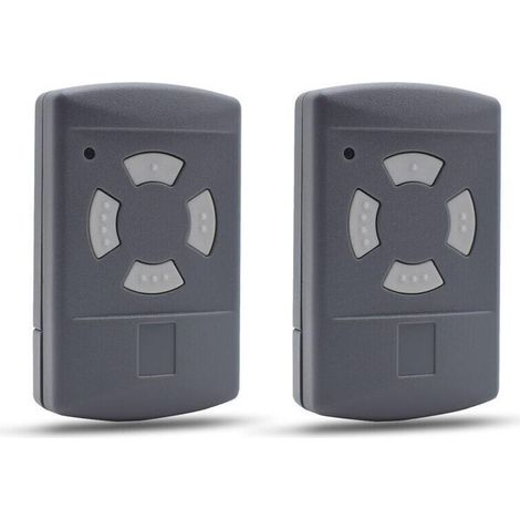 Télécommande Compatible pour Porte de Garage HORMANN 40,685MHz HSE2 HSM4 HSM2 HSE4 HS2 HS4 Bouton Gris (Lot de 2)