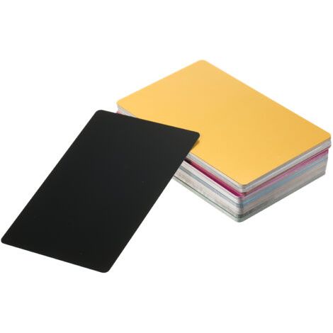 Cartes de visite multicolores en aluminium, gravure Laser vierge, étiquettes métalliques, matériaux pour graveur CNC pour cartes de bricolage, Multicolore