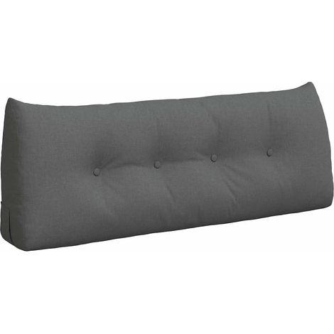 Cuscino per Schiena Grigio scuro 120 x 24 x 50 cm Tessuto vidaXL