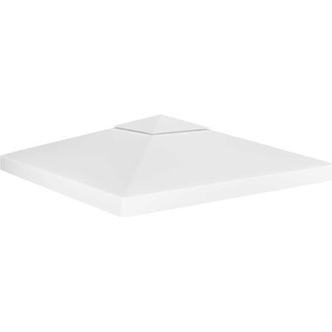 Toile de toit de belvédère 2 niveaux 310 g/m² 3x3 m Blanc (1/5)