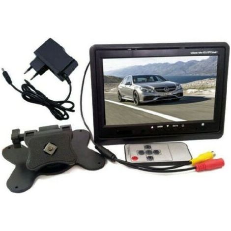 MONITOR LCD 7" CON BASE REGOLABILE TFT TV AUTO CAMPER POGGIATESTA STAND