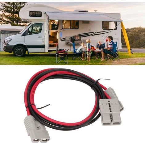 Cordon d'alimentation avec connecteur Anderson 6AWG 1,2 m, fiche 1 à 2, 600 V 175 A (AOM2713) (1/5)