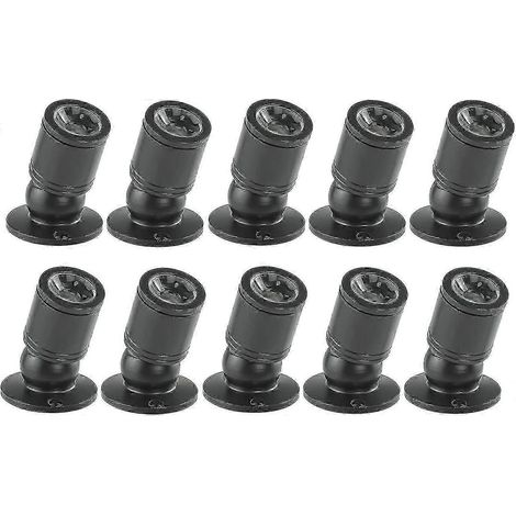 Mini spot LED encastrable 1 W avec driver 100-265 V CA, lot de 10 [classe énergétique A+] (noir, lumière chaude) - Yvan (1/5)