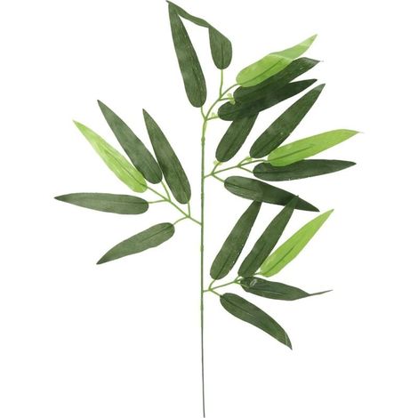 50 Feuilles Artificielles de Bambou Vert Décoration Plantes Fausses pour Intérieur Extérieur (1/4)