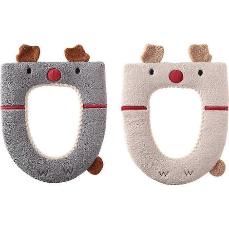 Lot de 2 coussins de siège de toilette épais pour un confort optimal à la maison en automne et en hiver (1/5)