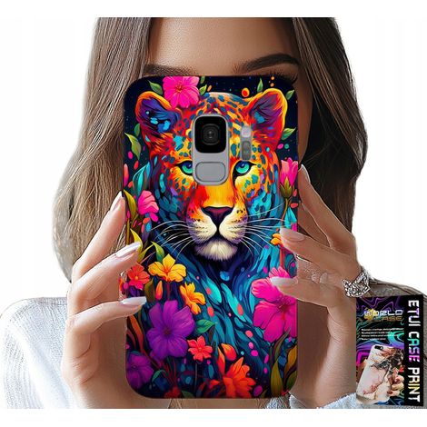 Custodia per Samsung Galaxy S9 - motivi floreali e tigrati + lamina