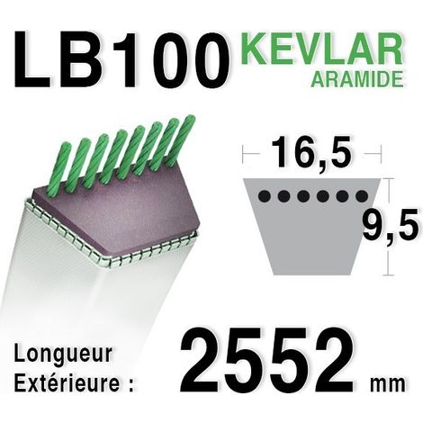 Courroie lb100 - 16,5 mm x 2552 mm