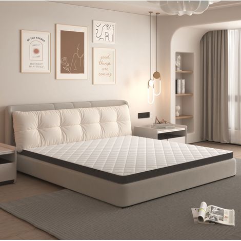 Matratze 90x200 cm weiß und grau H3, 7-Zonen-Schaum, Oeko-Tex, 7 cm MEUBLIV (1/5)