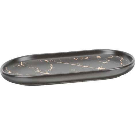 Plateau de Salle de Bain Marbre Assiette de Rangement pour Articles Divers et Accessoires de Beauté'-'- (1/5)
