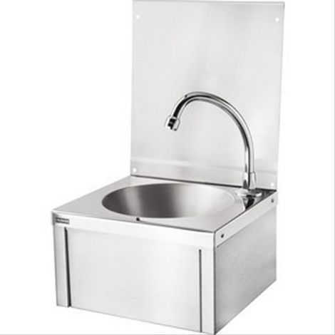 KWC AR Lavabo individuel, ANIMA, acier inoxydable, 305x501x268 mm, commande au genou (1/2)