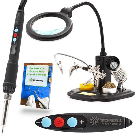 Set di terza mano 8 in 1 ZD-10Y + saldatore da 60W "Black Samurai" TBS60W