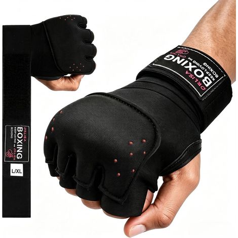 Gants de boxe résistants aux chocs - Respirants, antidérapants, absorbant les chocs, adaptés pour l'entraînement au sable et au sac de sable, unisexe (1/5)