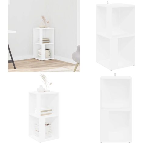 Eckregal Weiß 33x33x67 cm Holzwerkstoff - Eckschrank - Regal - Weißer Schrank - Wohnraumschmuck - Aufbewahrungsregale - Home & Living