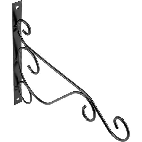 Iron Wall Mounted Plant Stand 25x21cm (BLACK) (1/5)