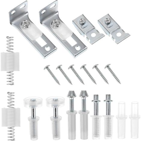 Kit de quincaillerie pour porte pliante en acier inoxydable argenté (1/5)