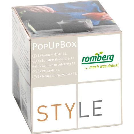 Romberg STYLE Popup-Box Anzucht-Erde komprimiert 5x 1l (1/2)