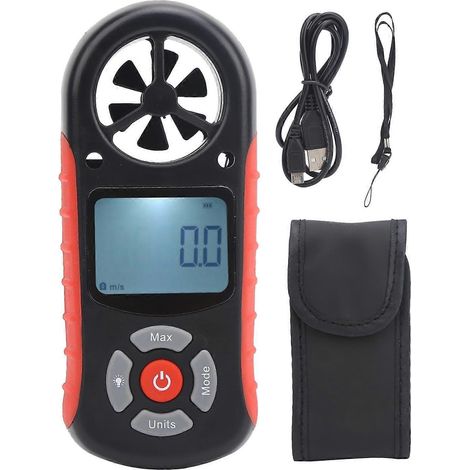 TL-303 8-in-1 LCD-Digitalanemometer Windgeschwindigkeit Temperatur Luftfeuchtigkeit Höhenmesser