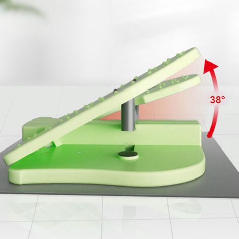 Mini stepper en nylon renforcé, silencieux et pliable, se place sous une table pour les exercices des jambes, vert pomme, taille unique. (1/5)