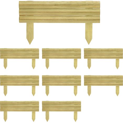 Minirecinzione Nisida 9 Pezzi 15/30x4,6 cm in Legno Impregnato (1/3)