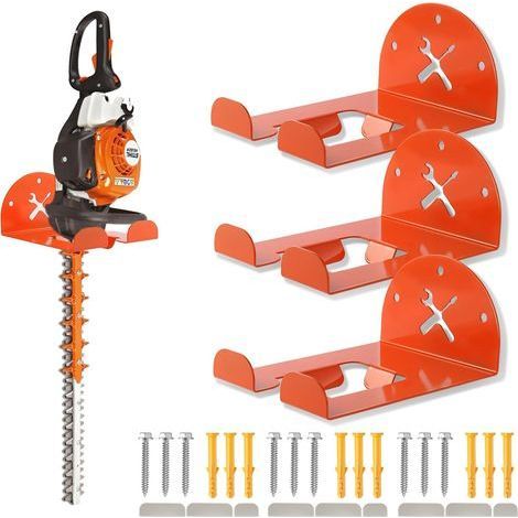 Support Mural Débroussailleuse Renforcé 20cm Garage Rangement Outils Jardin Electriques Taille Haie Souffleur (1/4)