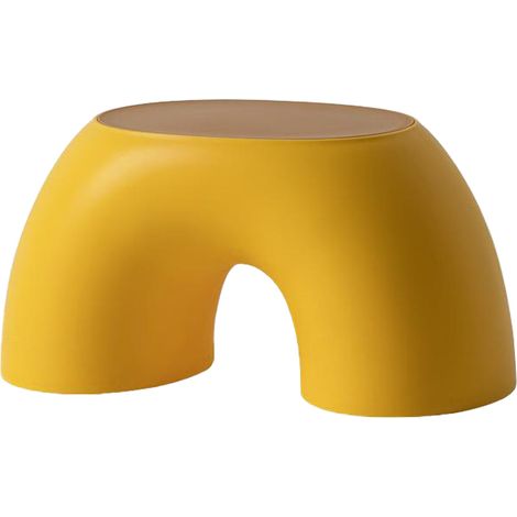Tabouret enfant en plastique antidérapant, marchepied multifonction pour salle de bain jaune (1/5)