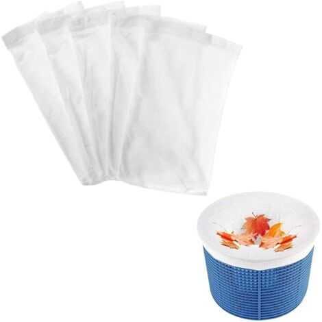 Chaussettes de Skimmer de Piscine,Pool Skimmer Socks,Pre-Filtre Skimmer,Filtre Skimmer Piscine,Piscine Filtre Skimmer,Chaussette filtrante Piscine,pour Peuvent Emprisonner,Feuilles,Cheveux,5 Pièces