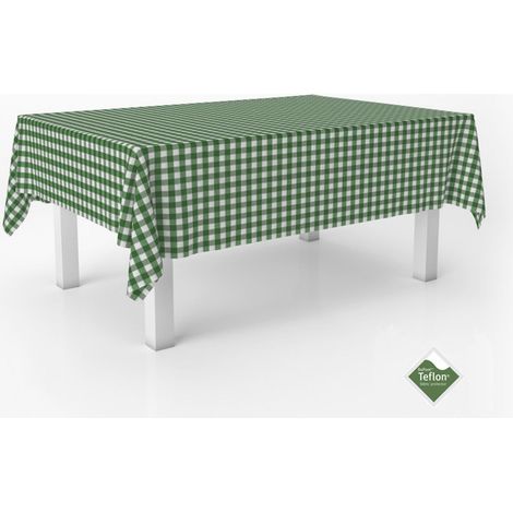 Nappe Vichy Carreaux Moyens rectangulaire 220x140 Vert Bouteille (1/5)