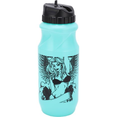 Gourde de vélo 650ml, bouchon élargi facile à nettoyer, bec verseur sportif pour cyclisme, bleu clair élégant (1/5)