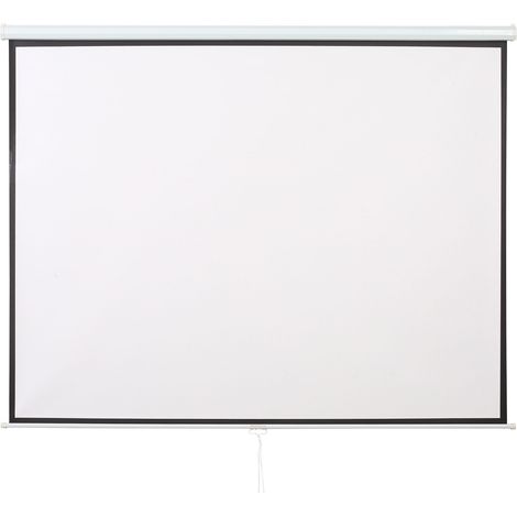 Tissu écran projecteur 120" 16:9/4:3 haute définition réglable 251,8x8,6x7 cm noir et blanc