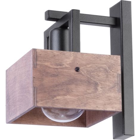 Applique loft Dakota nero/marrone E27 Sigma Lighting
