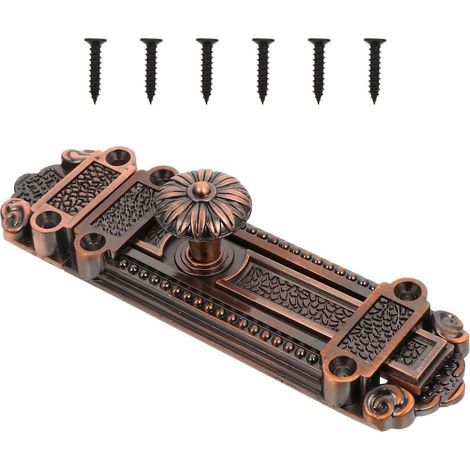 Serrure de porte antique 15 cm Verrou coulissant de sécurité vintage en alliage de zinc pour intérieur Porte d’entrée Fenêtre Salle de bain Cuisine Garage (1/5)