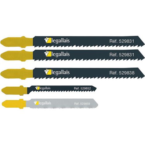 Coffret de 5 lames scies sauteuses 4 bois et 1 métal Trévors II - LEMAN