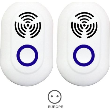 MINKUROW Repellente Per Topi, Repellente Per Zanzare Ad Ultrasuoni, Dispositivo Per Uccidere Topi E Ratti Ad Ultrasuoni, Respinge Scarafaggi, Formiche, Roditori - 100% Innocuo (2 Confezioni) (1/5)