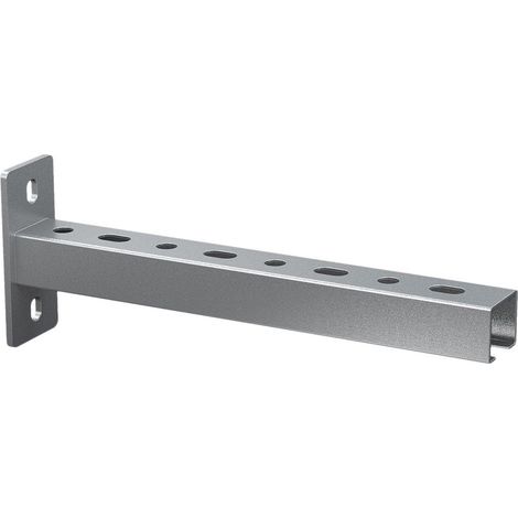 Soporte de pared de guía perforada galvanizada Medidas: 27x38x300 mm