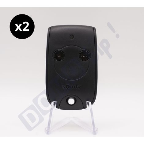 Somfy – Lot de 2 télécommandes 2 canaux RTS – Fréquence 433,42 MHz – Pour portails et volets – Contrôle sécurisé et fiable (1/4)