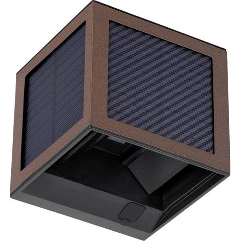 V-TAC VT-408CCT-C 24294 Lampada solare da parete per esterno con rilevatore di movimento LED (monocolore) 9 W Marrone r (1/5)
