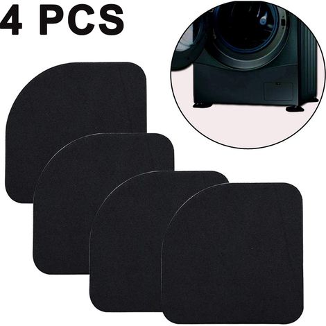Lot de 4 tapis de protection antidérapants et anti-vibrations pour lave-linge, réfrigérateur, sèche-linge et tapis de course. Amortissants et résistants aux chocs, ils protègent efficacement vos meubl