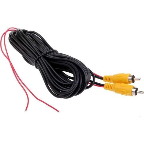 6M vidéo cable rallonge rca jack câble prise phono connecteur plug pour recul voiture fil de détection rouge (1/3)