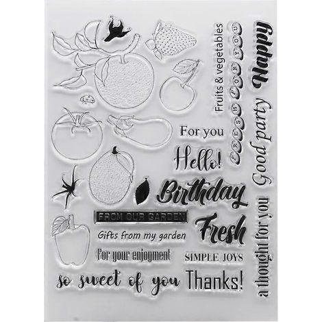Stempelset „Harvest“ aus klarem Silikon für DIY-Scrapbooking und Fotoalben