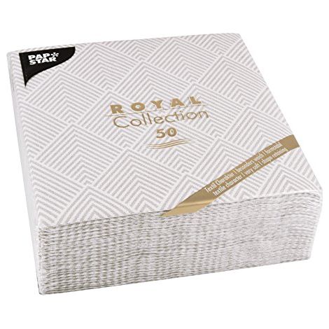 Papstar Tovaglioli, Tessuto, Grigio, 7.8 x 20 x 20 cm (1/3)