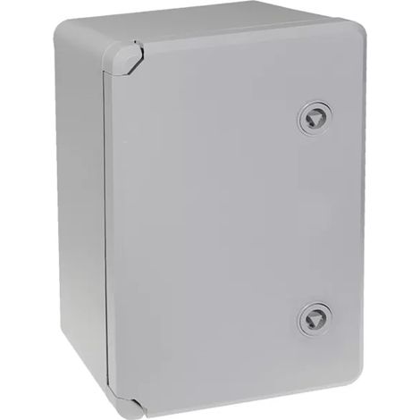 Coffret mural haute-résistance boîtier 350 x 250 x 150 - Porte pleine / Serrure triangle / Plaque montage / IP65 / ABS (1/5)